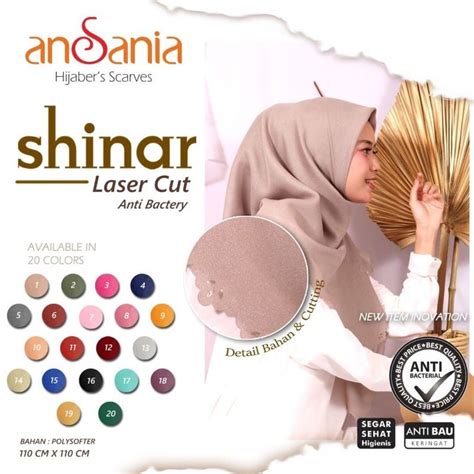 Jual SHINAR GLAMOUR SONIC ANSANIA SQUARE HIJAB JILBAB SEGIEMPAT SINAR