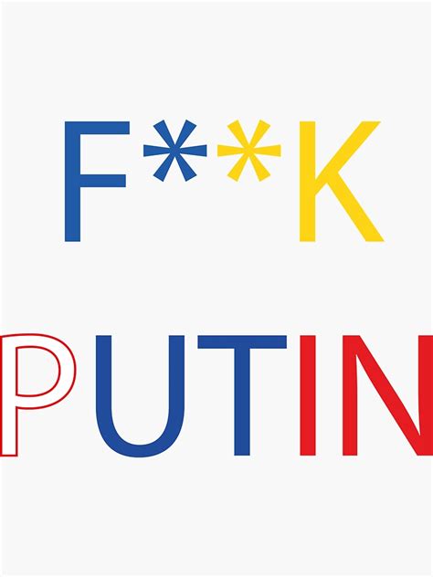 Fuck Putin I Stand With Ukraine Sticker For Sale By FlamoArt Redbubble