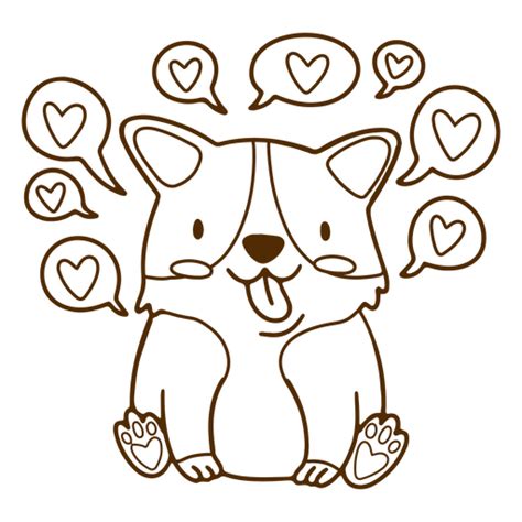 Design Png E Svg De Filhote De Cachorro Corgi Brincalhão Para Camisetas