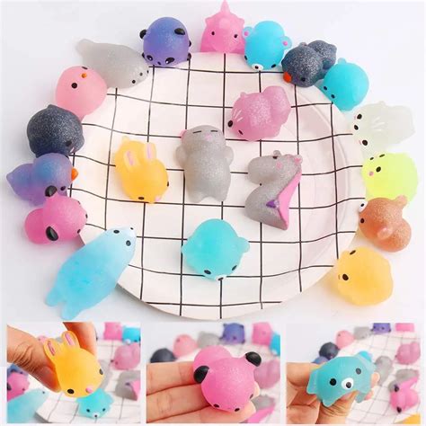 Cute Stress Reliever Kawaii Mochi Toys Figure Animal Mochi Mini Soft