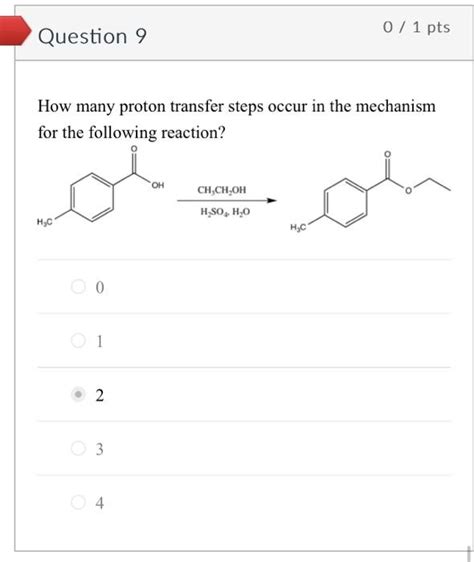 Solved How many proton transfer steps occur in the mechanism | Chegg.com