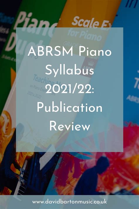 Abrsm Piano Syllabus 2021 22 Publication Review David Barton Music