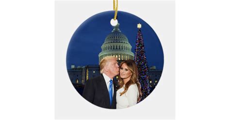 A Trump Christmas Donald And Melania Ceramic Ornament Zazzle