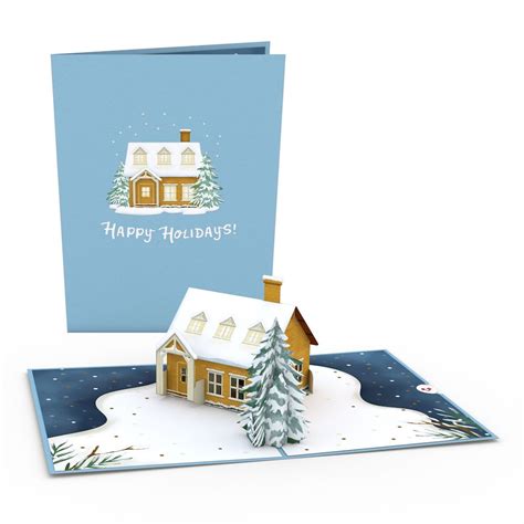 Happy Holidays House Pop Up Card Lovepop