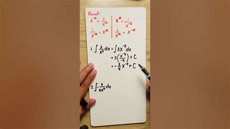 Basic Antiderivative Rules|Rational Functions|Examples 1 and 2 - YouTube