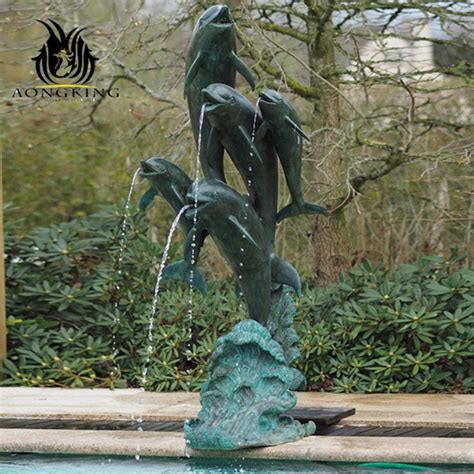 bronze water fountain sculpture small statue | AongKing Sculpture