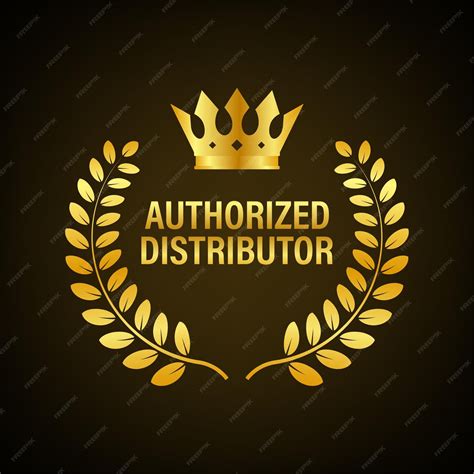 Premium Vector Authorized Distributor Label Business Concept Vector