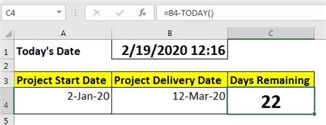 How To Countdown Remaining Days In Excel