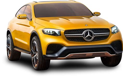 Download Yellow Mercedes Benz Glc Coupe Car Png Image Glb Coupe