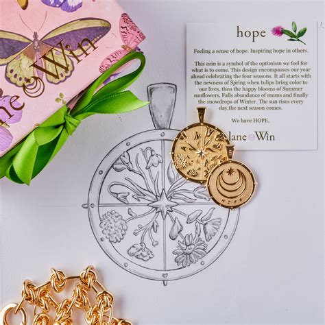 Hope Pendant Coin Necklace by Jane Win Jewelry Layering Now
