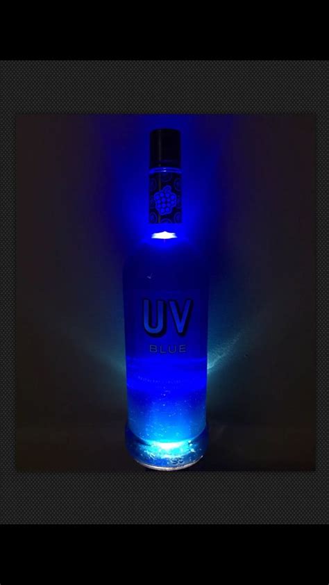 UV Blue Vodka Bottle Remote Control Led Light