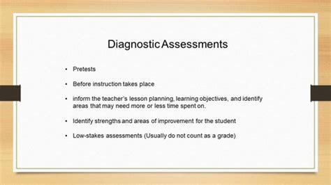 Types Of Assessments Flashcards Quizlet