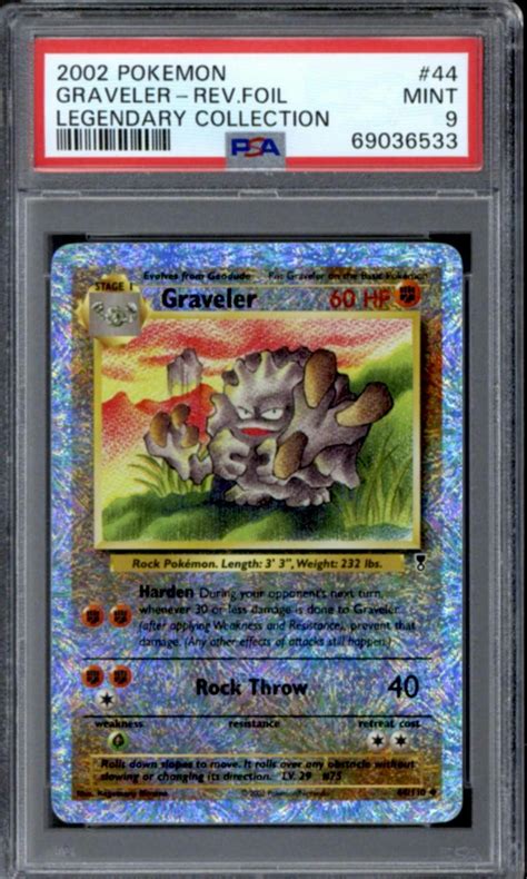 Pokemon Legendary Collection Reverse Holo Foil Graveler 44110 Psa 9