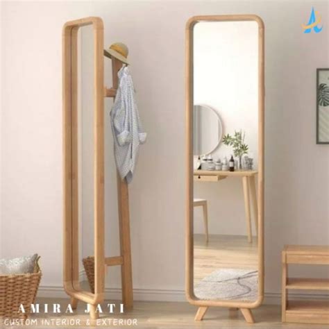 Jual Standing Mirror Cermin Berdiri Full Body Shopee Indonesia