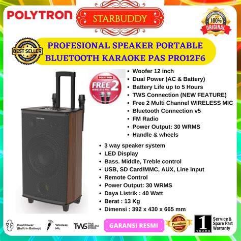 Jual Speaker Portable Polytron Pas Pro F Bluetooth Instan Shopee