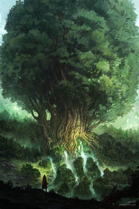 Leaves Of The World Tree Jorge Jacinto Fantasy Landscape Fantasy