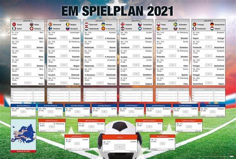 Close Up Poster Em Spielplan 2021 Fußball Europameisterschaft« Online