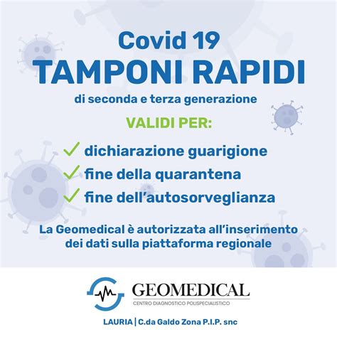 Tamponi Antigenici Rapidi Attivo Il Servizio Presso Il Nostro Centro