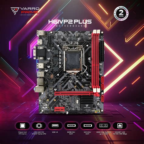 Jual Motherboard Gaming H Vp Plus Varro Support Nvme Shopee Indonesia