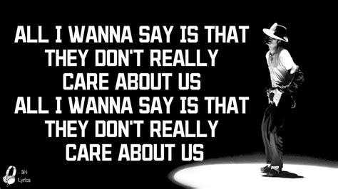 They Don T Care About Us Michael Jackson Lyrics Youtube