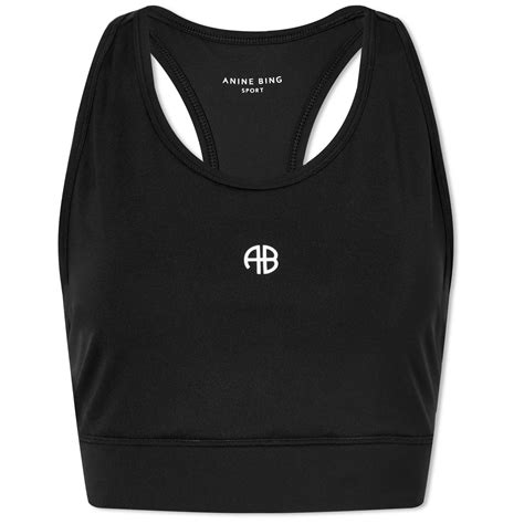 anine bing blair sports bralet top black