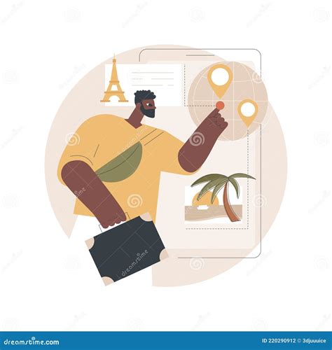 Smart Tourism System Abstract Concept Vector Illustration. Stock Vector