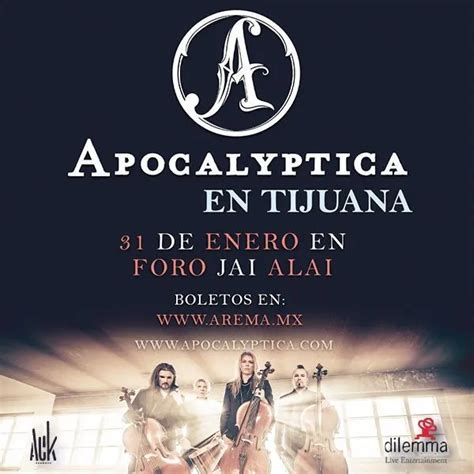 Apocalyptica En Tijuana Tijuana Eventos Conciertos