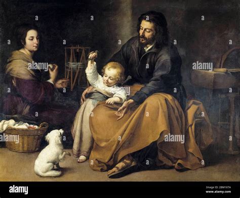 Bartolomé Esteban Murillo la Sainte famille avec un oiseau peinture