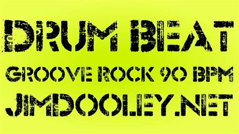 Drum Loops Groove Rock Drums 90 BPM JimDooley Net YouTube