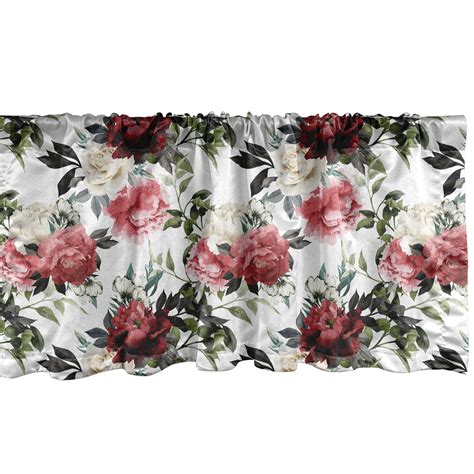 Shabby Flora Window Valance Country Style Floral Flower Roses