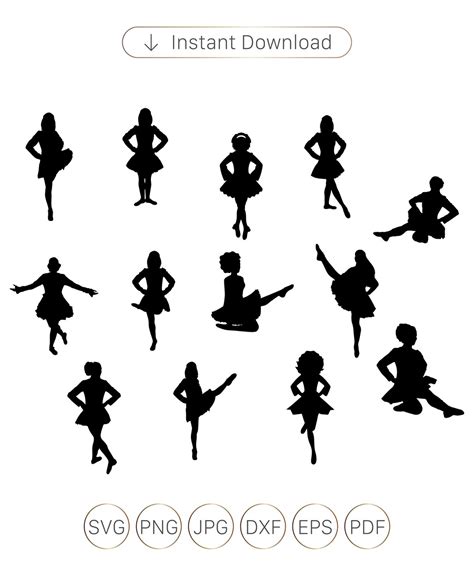 Irish Dancer SVG Silhouette, Irish Dancing Clipart,irish Dancer Silhouette,irish Dancer SVG ...