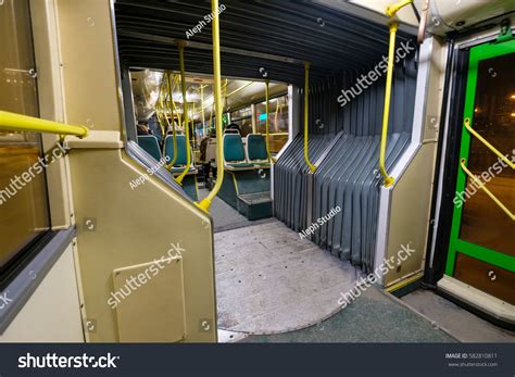 Interior Modern City Articulated Bus Back Stock Photo 582810811 ...