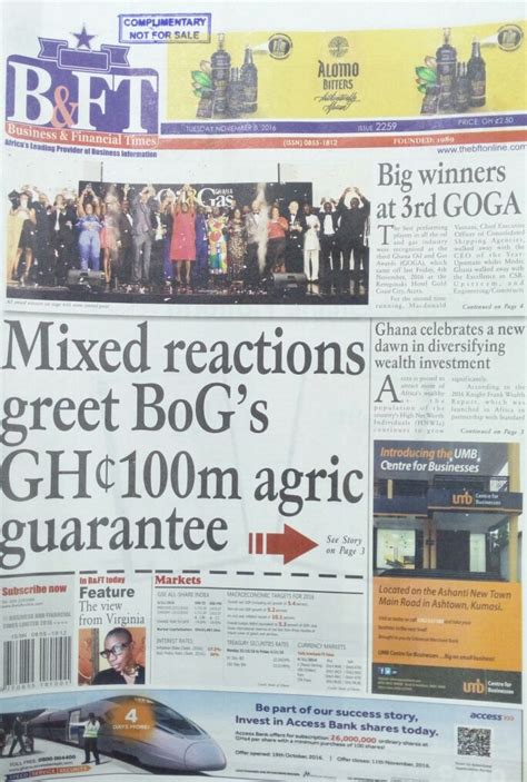 Newspaper Headlines Tuesday Th November Citi Fm