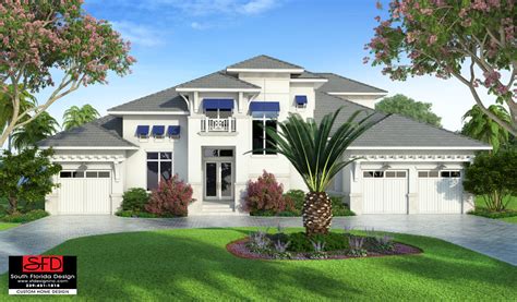 South Florida Designs St Cloud Story Coastal House Plan Sfdesigninc