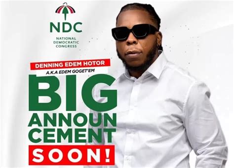 Rapper Edem Set To Declare Candidacy For Ndc Parliamentary Primaries Seat