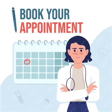 Premium Vector | Book doctor appointment card template