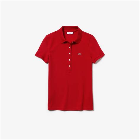 Lacoste Womens Slim Fit Stretch Mini Cotton Piqué Polo Pf7845 9qa