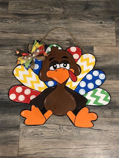 Turkey Door Hanger Thanksgiving Decor Fall Decor Fall Door Hanger