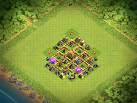 Newly Designed Lv 5 Home Village Clash Of Clans Clash Royale Design