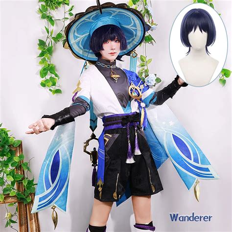 Genshin Impact Wanderer Kunikuzushi Cosplay Costume Uniform Anime