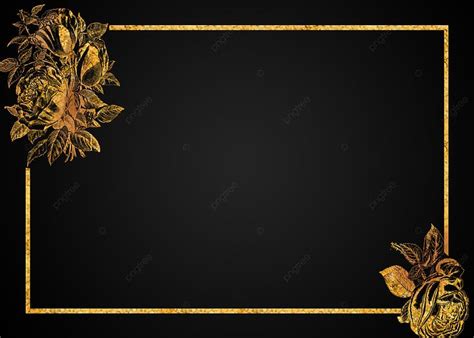 Textured Black Gold Floral Border Background, Wallpaper, Black Gold Background, Black Gold ...