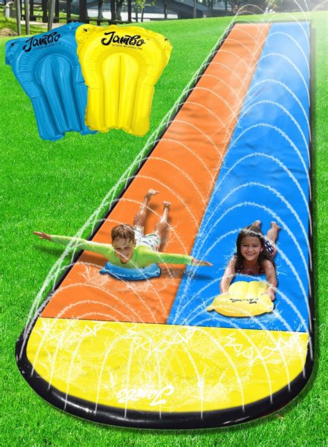 Jambo Xl Premium 20ft Slip Splash And Slide With 2 Bodyboards Heavy