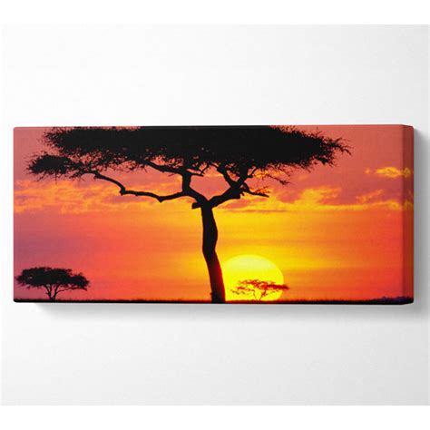 Ebern Designs Sonnenuntergang In Kenia Kunstdrucke Auf Segeltuch