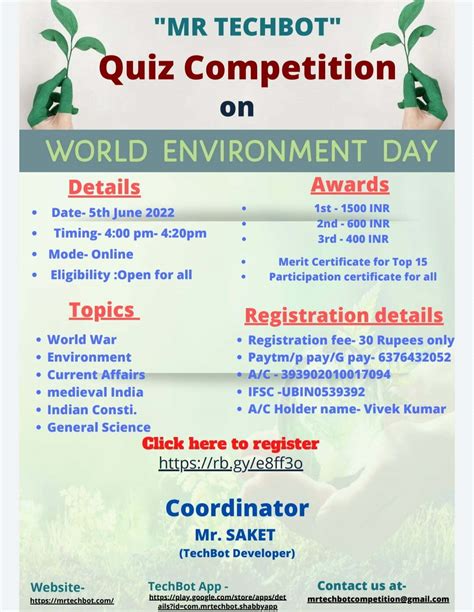 2nd Edition Online Quiz Competition On The World Environment Day 2022