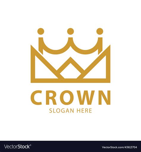 Creative Crown Logo Design Template Royalty Free Vector