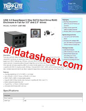 U Datasheet Pdf Tripp Lite All Rights Reserved