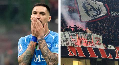 Milan Striscioni Contro I Napoletani In Curva Sud