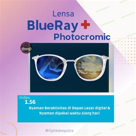 Jual Lensa Kacamata Mika Bluecromic Blue Photogrey Normal Dan Minus