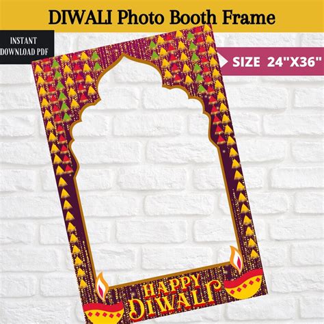 Diy Diwali Photo Booth Frame Photo Booth Props Festival Etsy