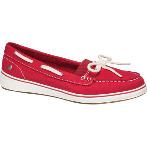 Women's Grasshoppers Augusta Twill Boat Shoe Core Red Twill 12 M ...